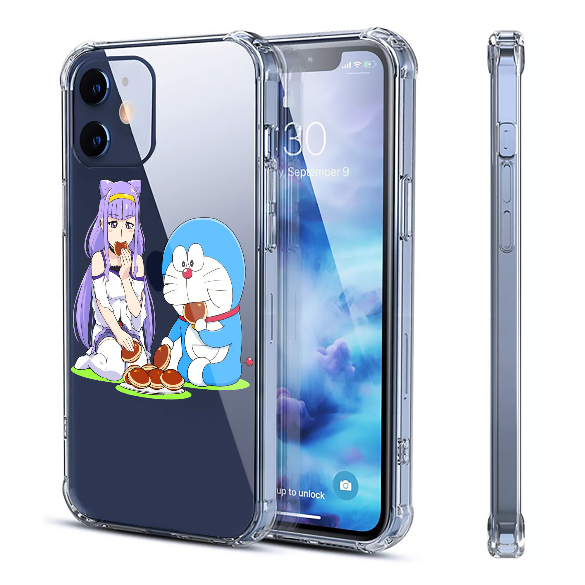 （画像用） ドラえもん Doraemon 【iPhone 12シリーズ対応】透明スマホケース（クリアソフトケース）